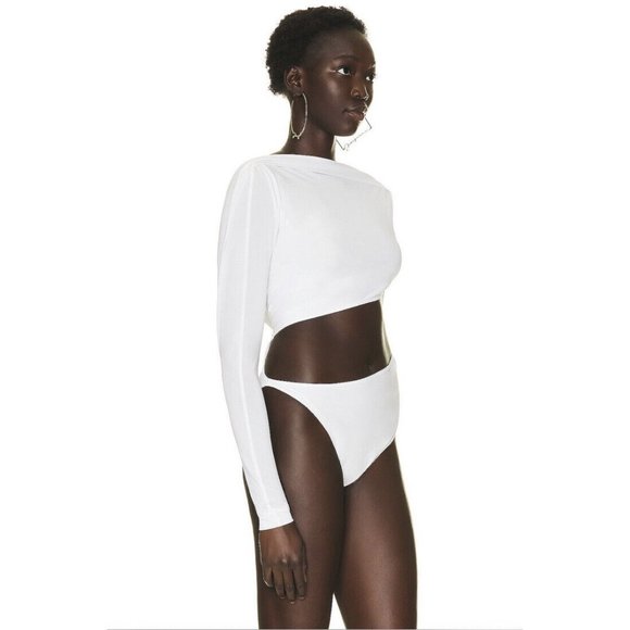 JACQUEMUS Le Body Carozzu White Top Bodysuit - Picture 4 of 7